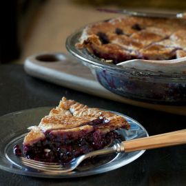 Homemade Blueberry Plum Pie